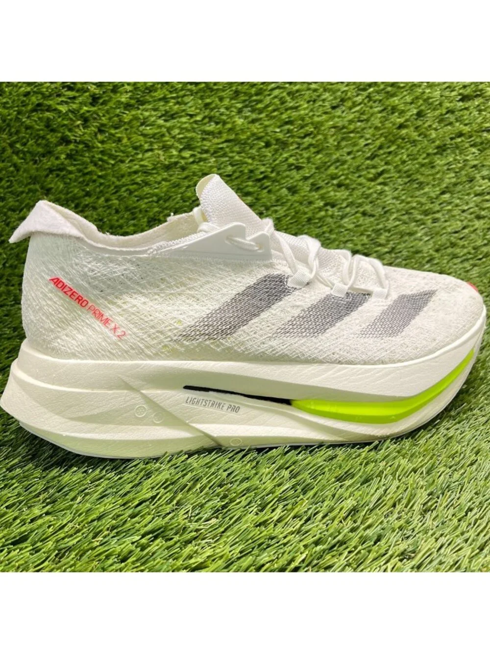 Adidas Adizero Prime X 2.0 Strung Mens Size 10.5 White Running Shoes Sneakers